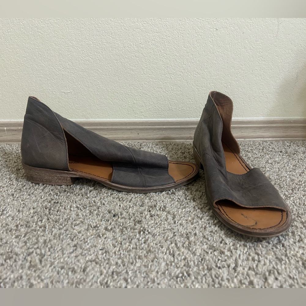 Free People Mont Blanc Sandals Gray Bohemian Women's Size 41 10 Leather Summer